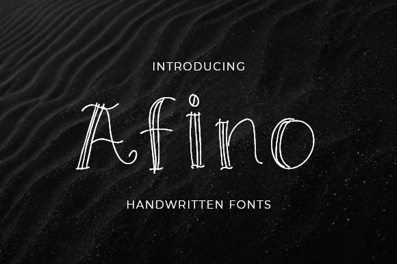 Afino Font: Handwritten Style for Craft Products