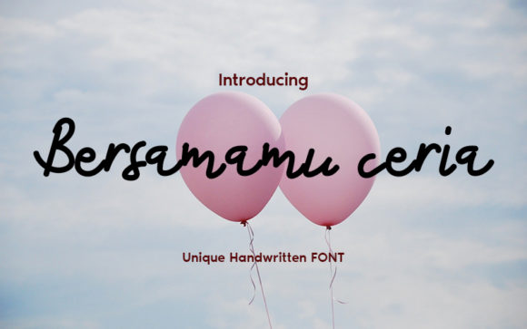 Bersamamu Ceria Font for Quirky Web Design