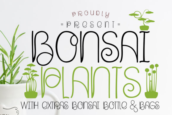 Bonsai Plants Font for Editorial Design and Publishing