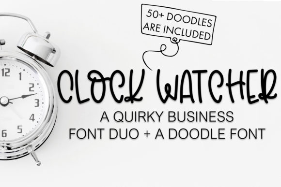 Clock Watcher Font Review for Quirky Brand Identity