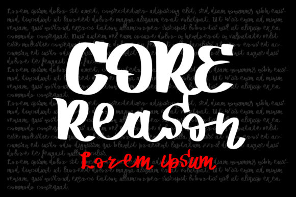 Core Reason Font Review for Handmade Labels