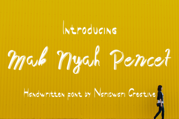 Mak Nyah Pencet Font: Authentic Handwritten Editorial Design