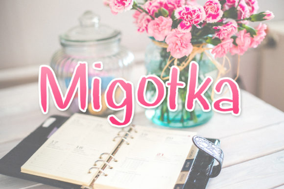 Migotka Font: Playful Handwritten Type for Makers
