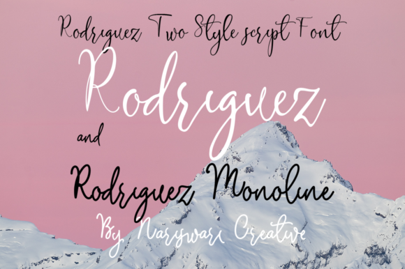 Rodriguez Font: Elegant Script Handwritten Typography for Web Design