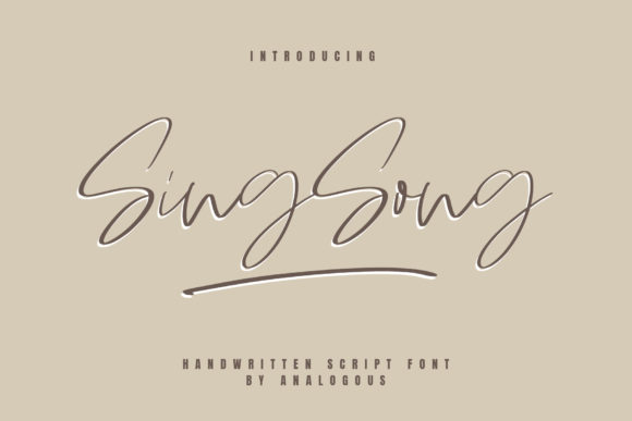 Sing Song Font: Elegant Script for Handmade Products