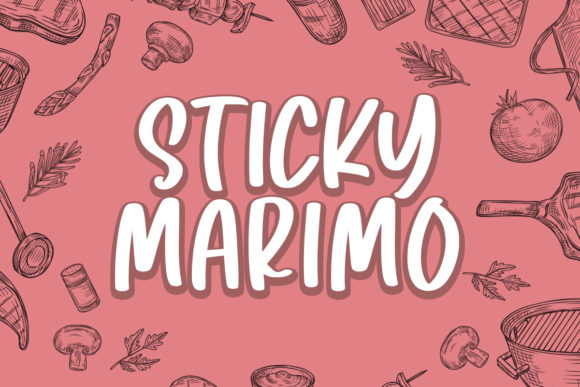 Sticky Marimo Font for Editorial Design and Branding