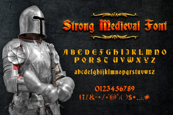 Strong Medieval Font for Editorial Design and Branding
