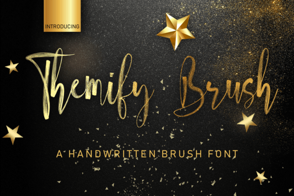 Themify Brush Font for Editorial Layouts and Branding